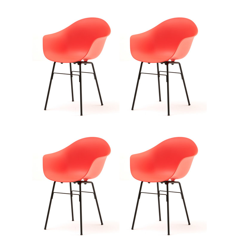 TA Armchair (Set of 4), Red/Black