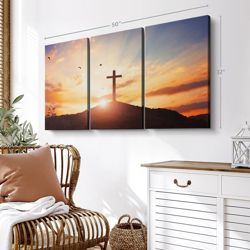 " Sunset Cross ", 32" H x 50" W x 1.25" D