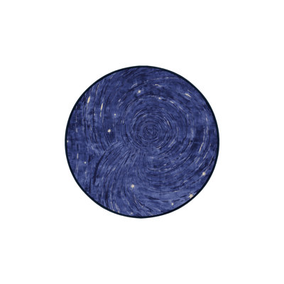 Machine Washable Blue Area Rug