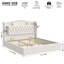 Lit plateforme tapissier hydraulique avec tête de rangement à DEL de style contemporain-1343795249