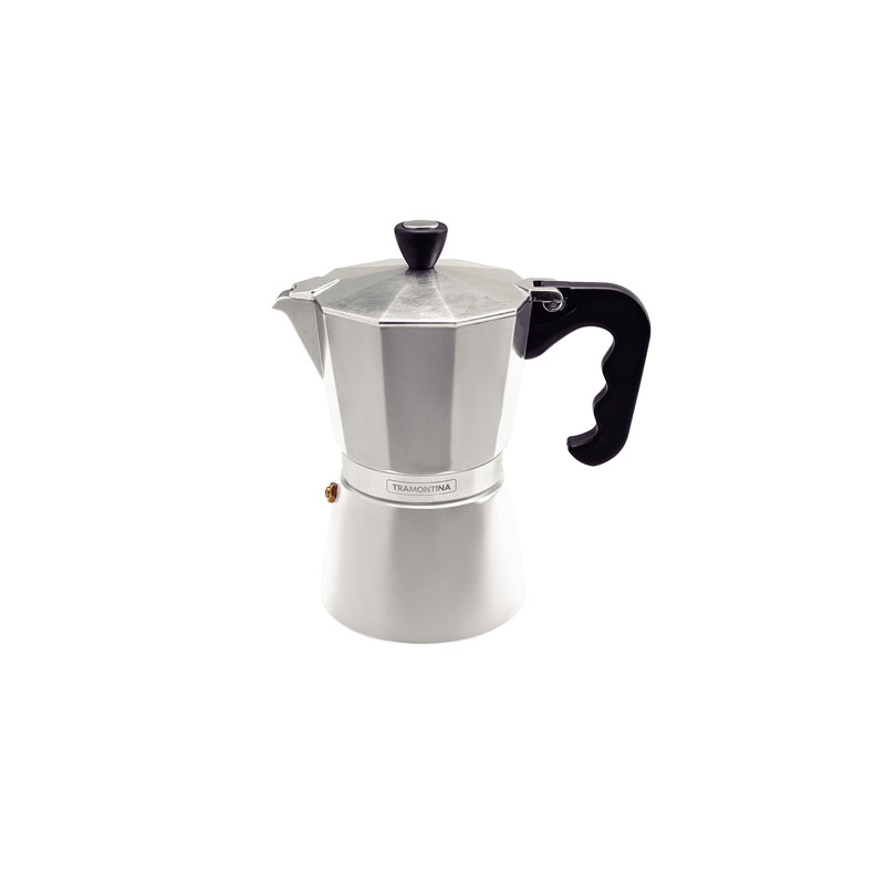 Tramontina Italian Espresso Pot 320ml (Silver), Silver