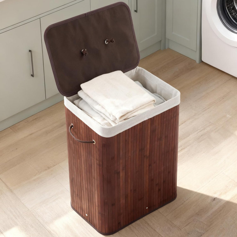 Bamboo Laundry Room Organiser, Natural