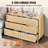 Commode 6 tiroirs en rotin, commode Boho, commode en rotin avec rangement spacieux, commode en rotin-106667689
