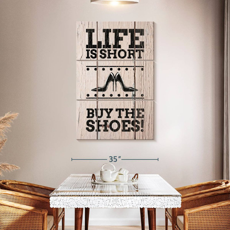 Shuttleworth Shoe Lover Typography, 50" H x 32" W