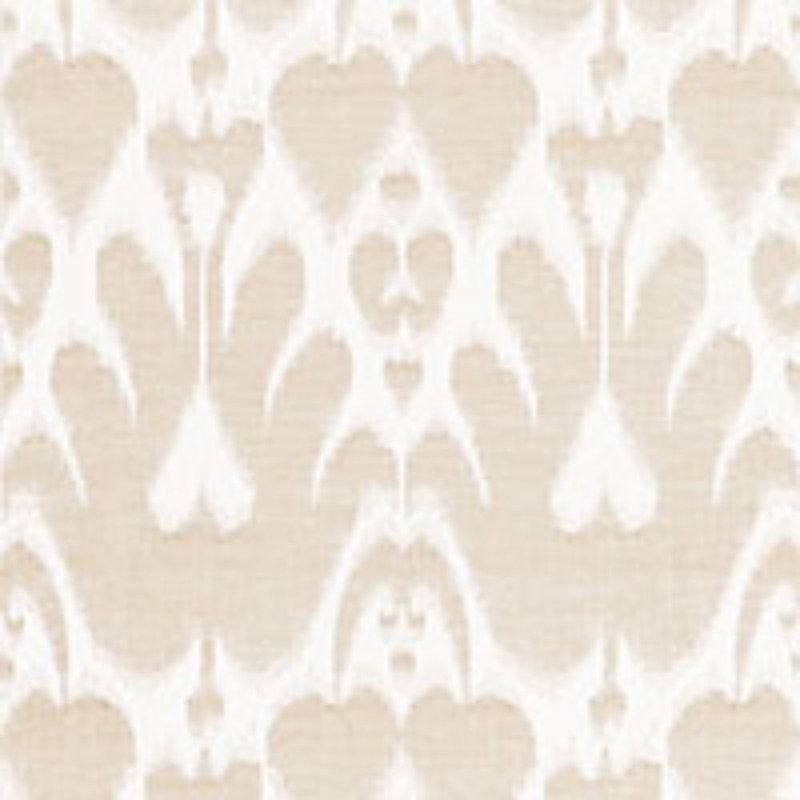 Lela Cotton Ikat Fabric, Taupe/Tan