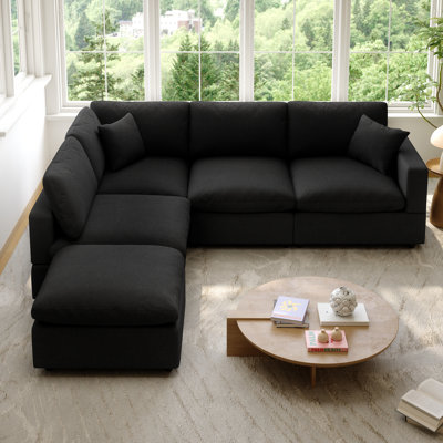 Cloud Couch Modular Sectional Sofa, Deep Seat Convertible Modular Couches For Living Room, Modern Comfy Down Filled Soft Cloud Sectional Sofa