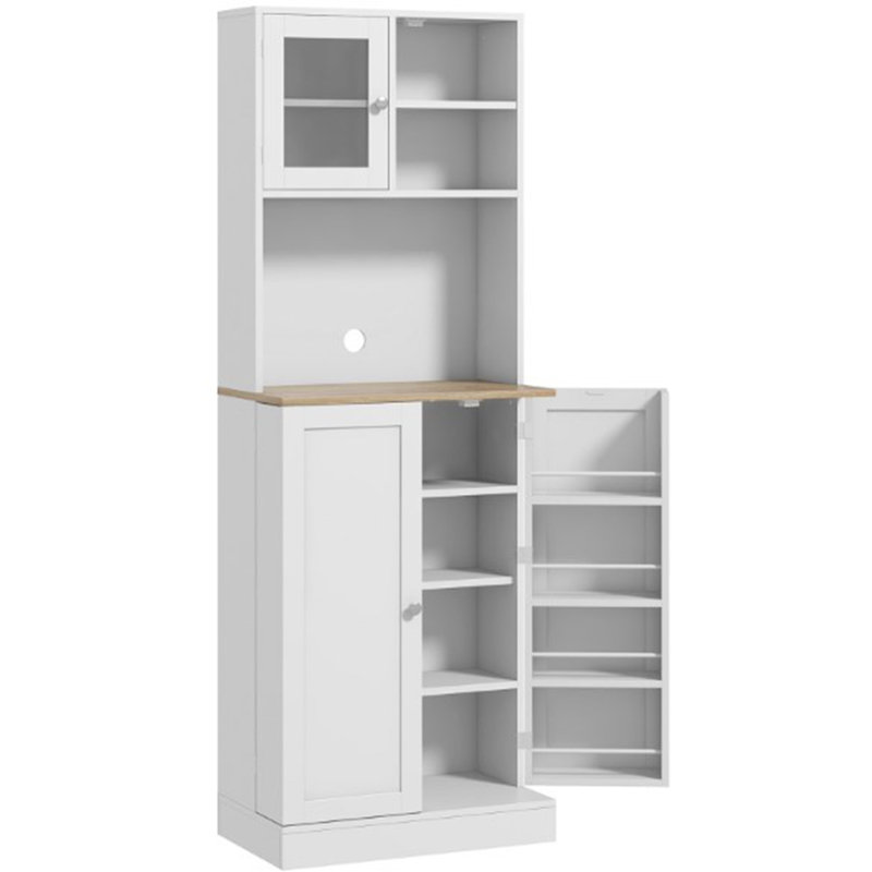 Armoire pour micro-ondes avec tablettes réglables, grand garde-manger et huche de cuisine