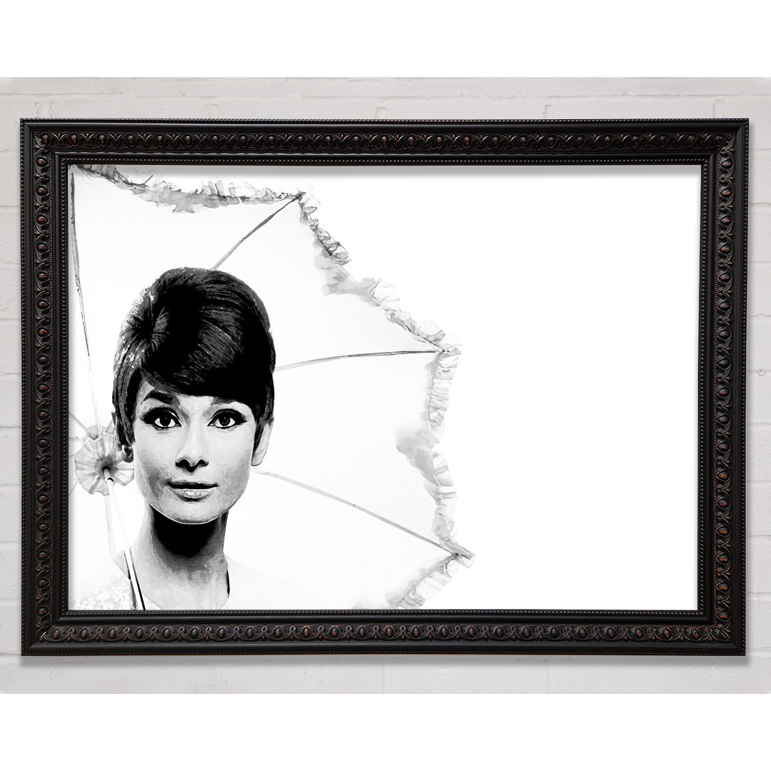 Audrey Hepburn Regenschirm - Druck