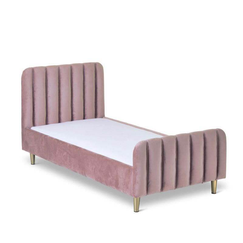Gatsby Velvet Single Bed, Pink