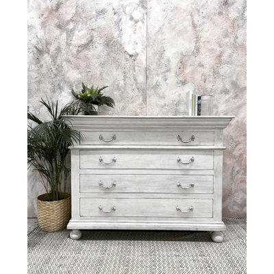 Greeson Solid Wood 120 cm W Chest of 4 Drawers