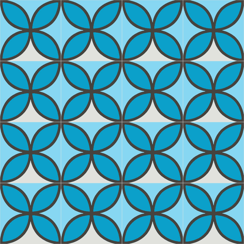 8 in. x 8 in. Limestone Tile, Blue