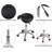 Lamel Adjustable Height Ergonomic Lab Stool with Footring Wheels