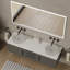 Plateau de meuble-lavabo double 60 po Modern
