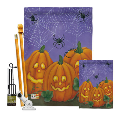 Double Sided 40'' H x 28'' W Polyester Halloween Flag Set