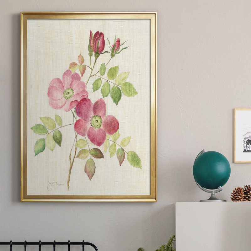 «Dusty Rose I», peinture sur toile encadrée, Or, H 26,5 po x l 36,5 po x P 1,5 po