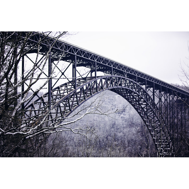 Gorge Bridge In Snow by Molly_Wolff_Photography - Wrapped Canvas Print, 51cm H x 76cm W
