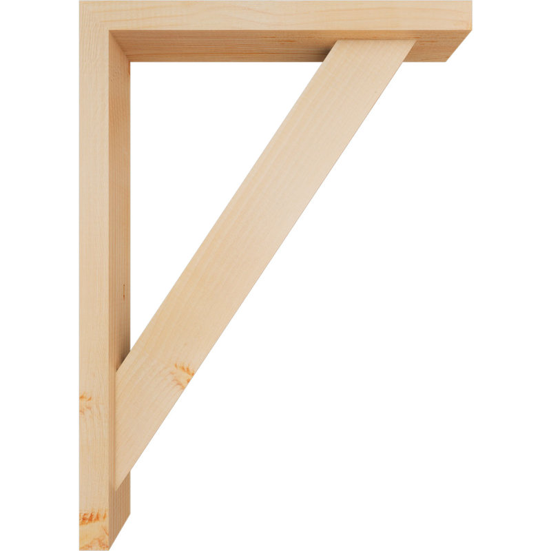 Support de bloc traditionnel avec entretoise décalée, 28 x 20, Sapin Douglas de l 3 1/2 (lisse)