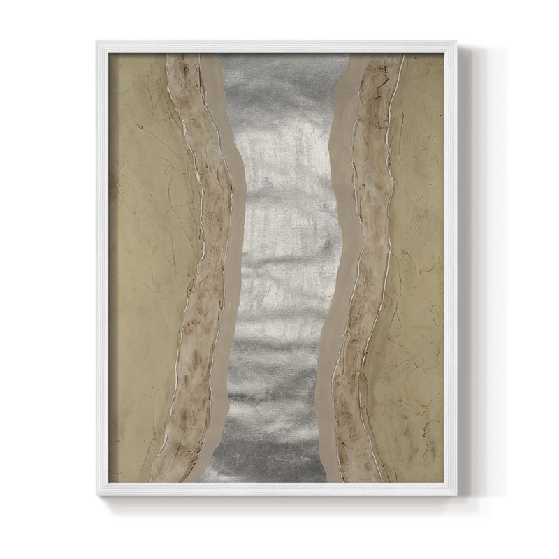 «Silver Lake II», reproduction encadrée - bois massif, H 28 po x l 22 po, Cadre simple blanc