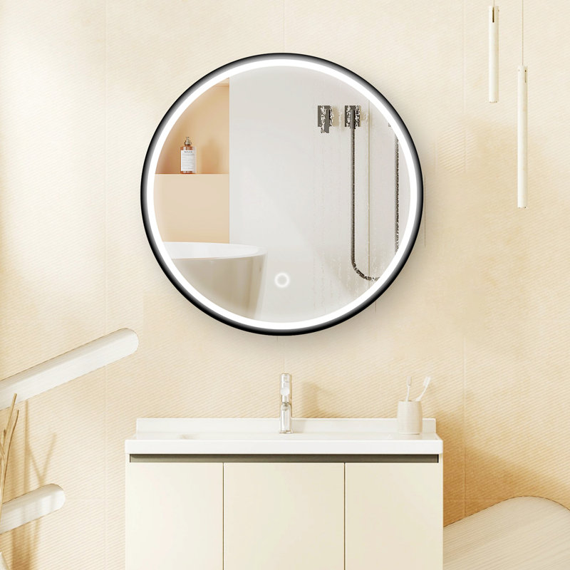 Armoire à pharmacie murale avec miroir anti-buée, armoire ronde