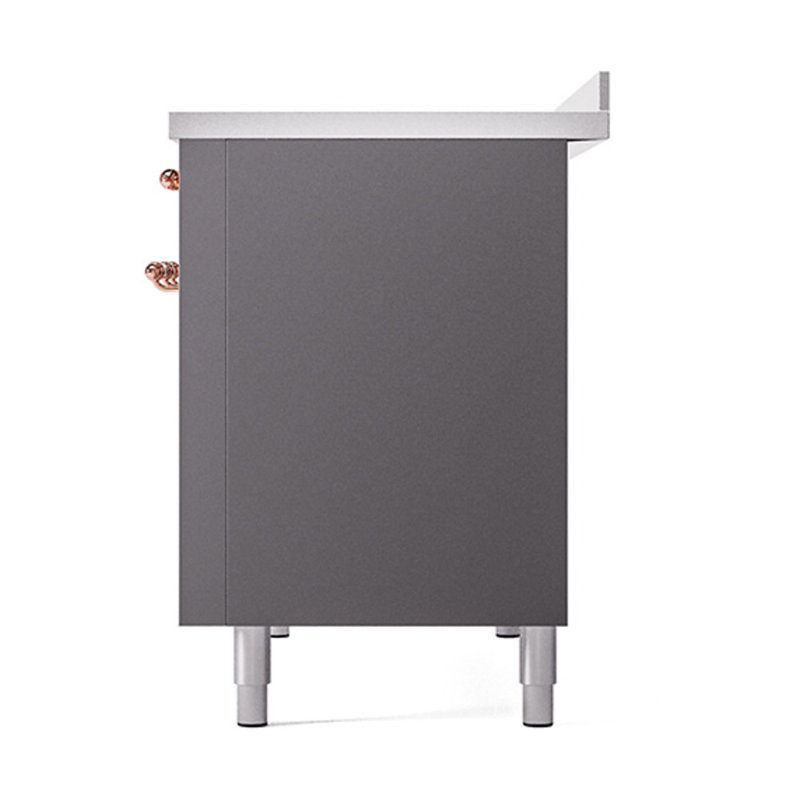 ILVE Nostalgie II Noblesse 48 po à induction, Graphite mat / cuivre