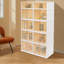 Armoire de rangement en plastique pliable avec portes transparentes et roulettes (5 niveaux 10 grilles, L 34,25 po x P 13,58 po x H 54,72 po)