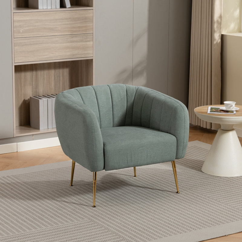 Upholstered Armchair, Duck Egg