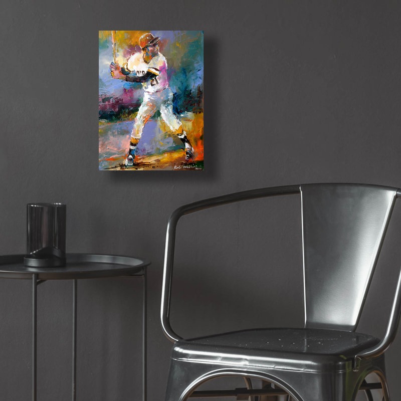 "Roberto Clemente" par Richard Wallich, H 16 po x l 12 po x P 0,13 po