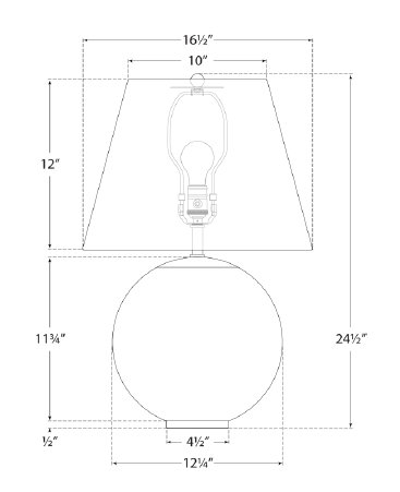 AERIN Morton Table Lamp, Burnished Silver Leaf