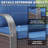 Wyland Outdoor Wicker Furniture Set - 2 Club Chairs & 2 Ottomans Perfect For Patios & Gardens-1161057403