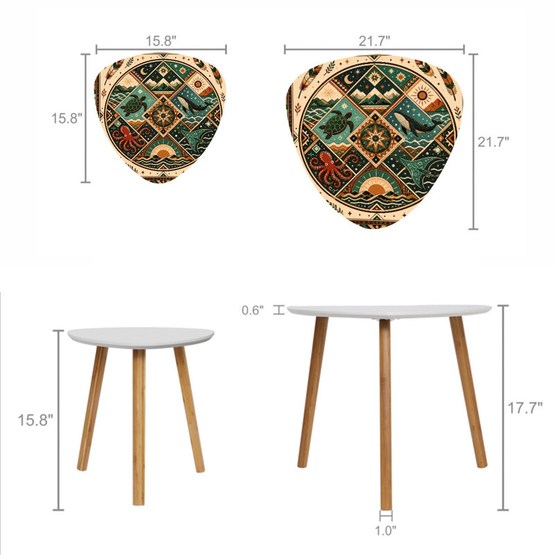 Ensemble de 2 tables basses gigognes Triangle