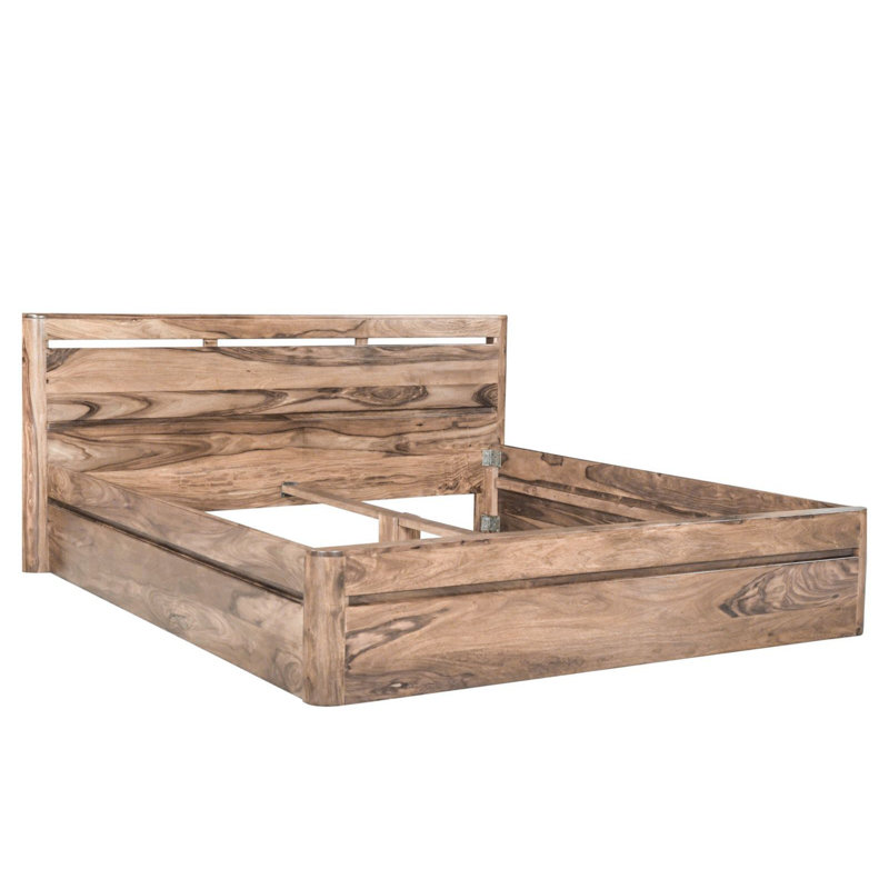Toronto Solid Wood Bed, European Kingsize (160 x 200 cm), None