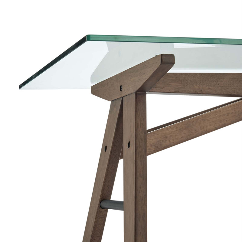 Bureau à plateau en verre Steadfast par Modway
