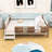 Floor Bed with Storage Bookcases and Guardrails-1926734676-1926734675