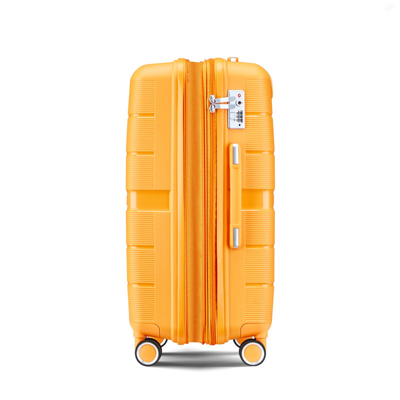 Ensembles de valises 4 pièces (14/20/24/28) Valise extensible légère et durable en PP, Orange