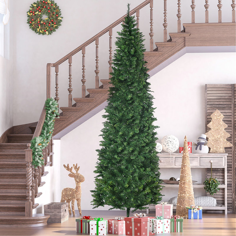 Arbre de 9 pi pour la décoration intérieure, 1298 branches, ouverture automatique, ignifuge, décoration de Noël artificielle légère, plastique