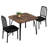 Dining Table Set for 2, Kitchen Table Chairs Set of 2 with PU Upholstered Cushion, Dining Room Table Set for 2 Furniture with Kitchen Chairs Suitable for Small Space-2058175829