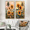 Tournesols tropicaux champ dans le sud I - Art mural floral 2 pièces