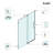 56-61" W x 76" H Frameless Single Pivot Shower Door with Clear Tempered Glass, Shatter-Resistant Film & Installation Hole Locator-129047534