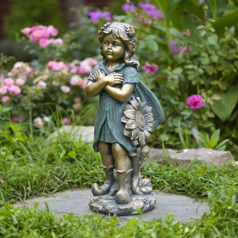 Statue de jardin fée en magnésium
