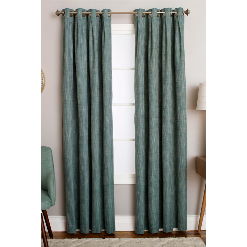 Mentzer 100% Polyester Room Darkening Solid Color Curtain Panel with Grommet Top , 50" W x 95" L, Mineral