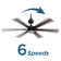 ONE Smart All Seasons 60" Ceiling Fan with Light, Quiet, Alexa/Google, 3 Color LED Lights, Reversible and Light Kit included
