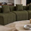Canapé d'angle modulaire incurvé, canapé semi-circulaire nuage avec assise profonde et confortable, canapé lounge moderne avec 4 coussins, canapé combinable flexible pour salon, chambre et maison-133933897