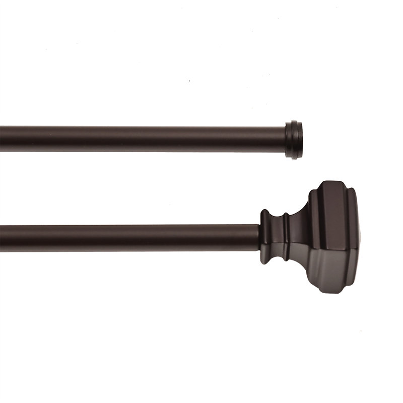 Ensemble de tringle à rideaux télescopique double pour fenêtre UTOPIA ALLEY, 5/8 po de diamètre, bronze huilé, 28"-48"