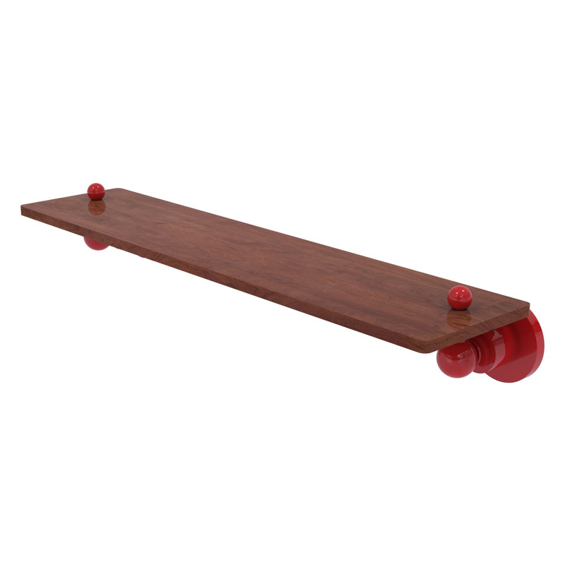 Astor Place Floating Shelf, Fire Engine Red, 2.5" H x 22" W x 5" D