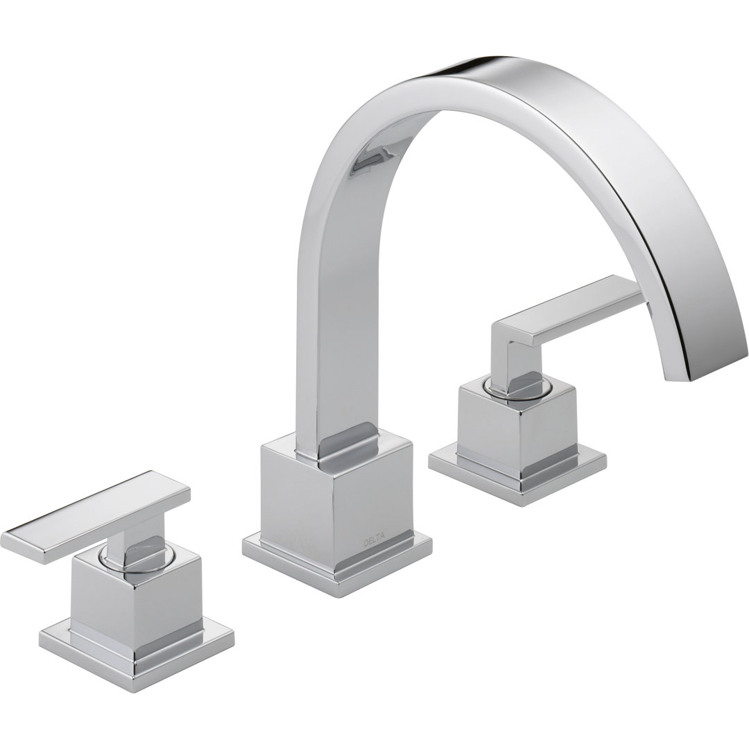 Vero Double Handle Deck Mounted Roman Tub Faucet Trim Delta