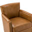 Fauteuil club pivotant en cuir Tessler-729486176