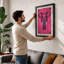 Elephant Heraldic Art Deco - Framed Print-589912582-589912580
