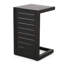 Table d'appoint d'extérieur, fabriquée en aluminium, matériau de surface noir mat, finition