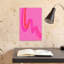 Neon Waves Abstract Bold Colorful Lilac Violet Wall Art Print by Treechild - Wrapped Canvas Print-287944422