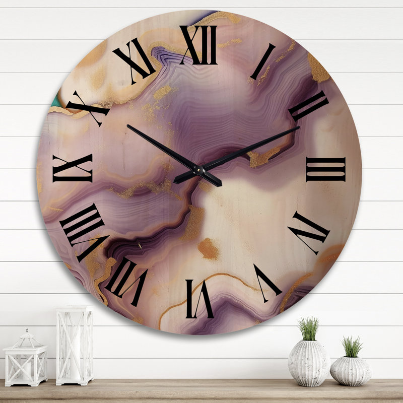 Horloge murale en bois massif Andrejs, Très grand